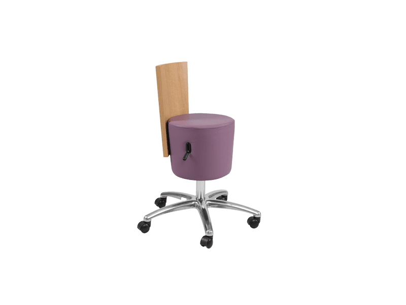 Spa Stool With Wooden Backrest